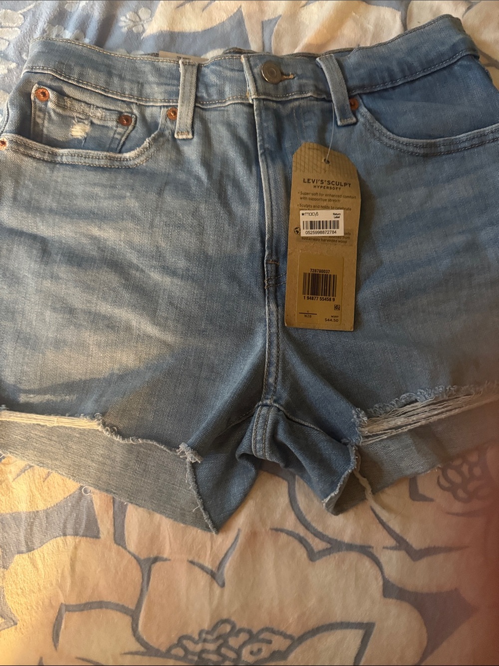 Levi's Light Blue Denim Cutoff Shorts